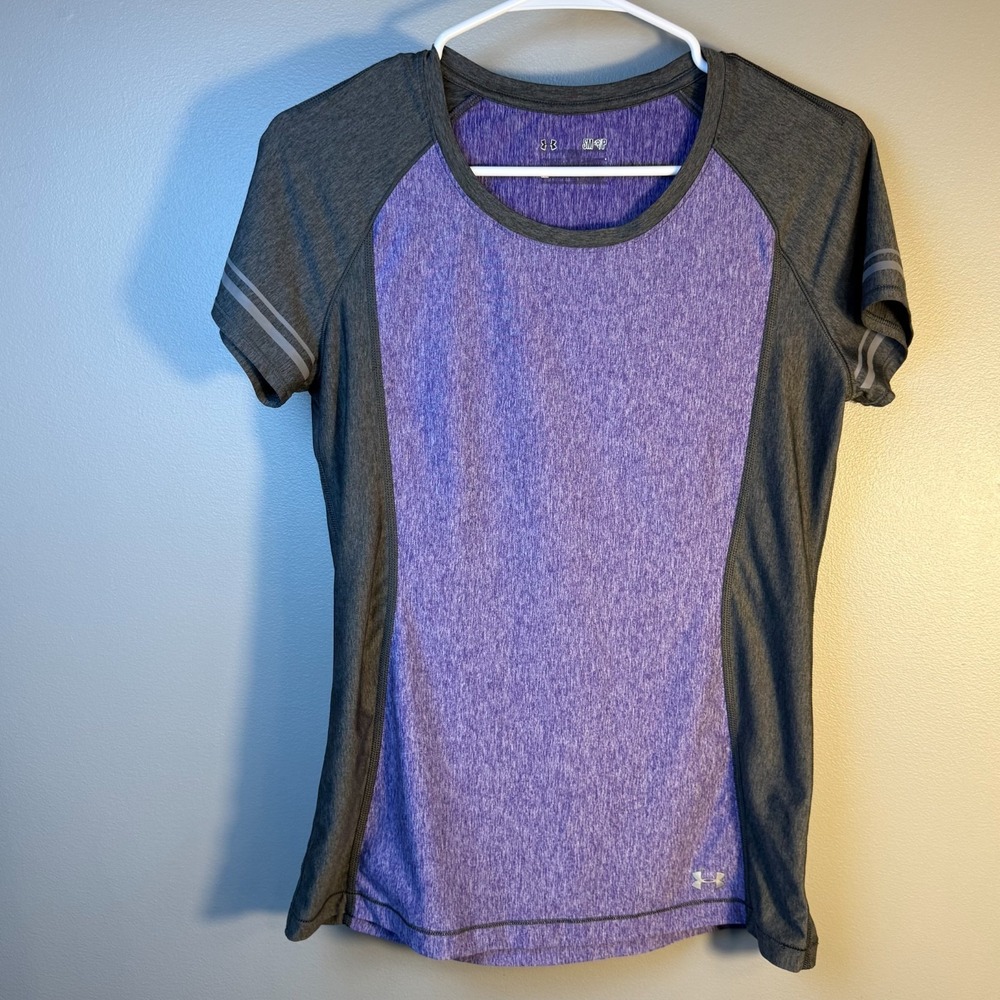 Under Armour HeatGear Purple Space Dye Athletic Top Women's Small